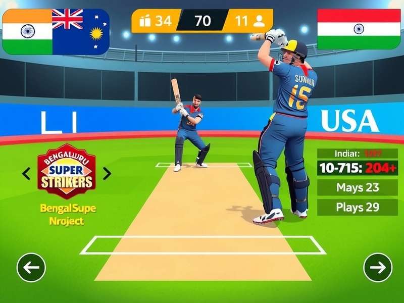 Bengaluru Super Strikers gameplay screenshot showing cricket match